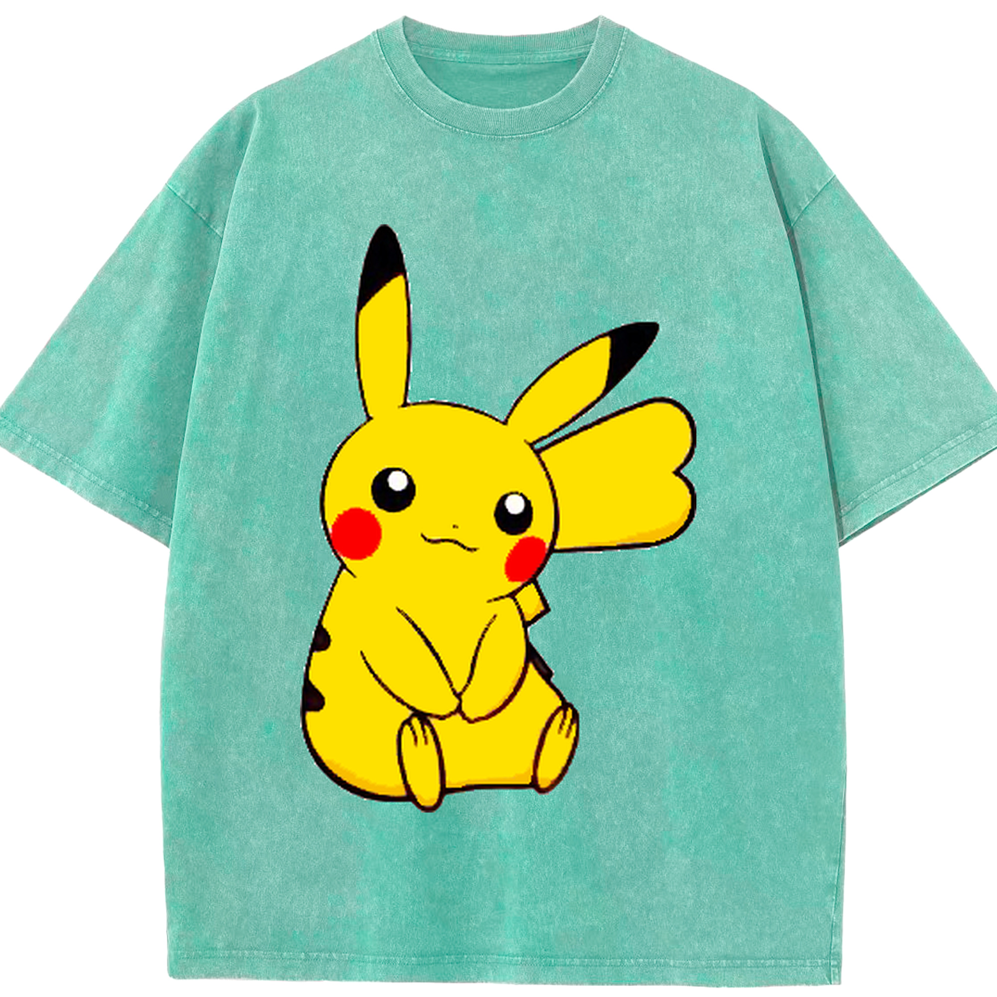 （画像用） ポケットモンスター Pokémon 綿100% ヴィンテージ風 半袖Tシャツ（フロントプリント）